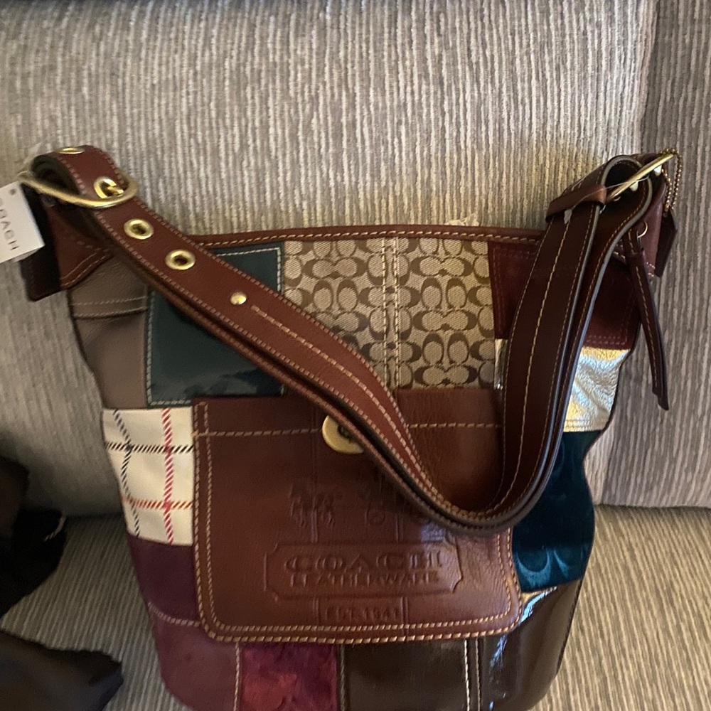 Coach Multicolor Patchwork Shoulder Bag
